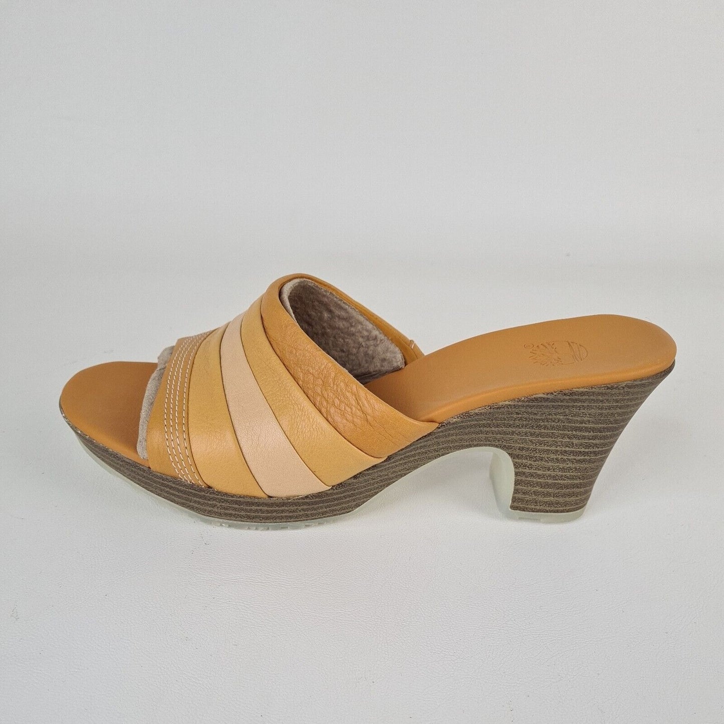 Timberland Gradient Wedge Women's Block Heel Sandals Wheat 91399 Leather Size 8