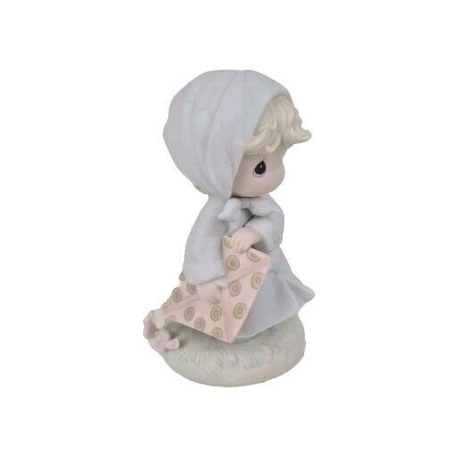 Precious Moments 110019 March Calendar Girl with Kite Porcelain Figurine Vintage