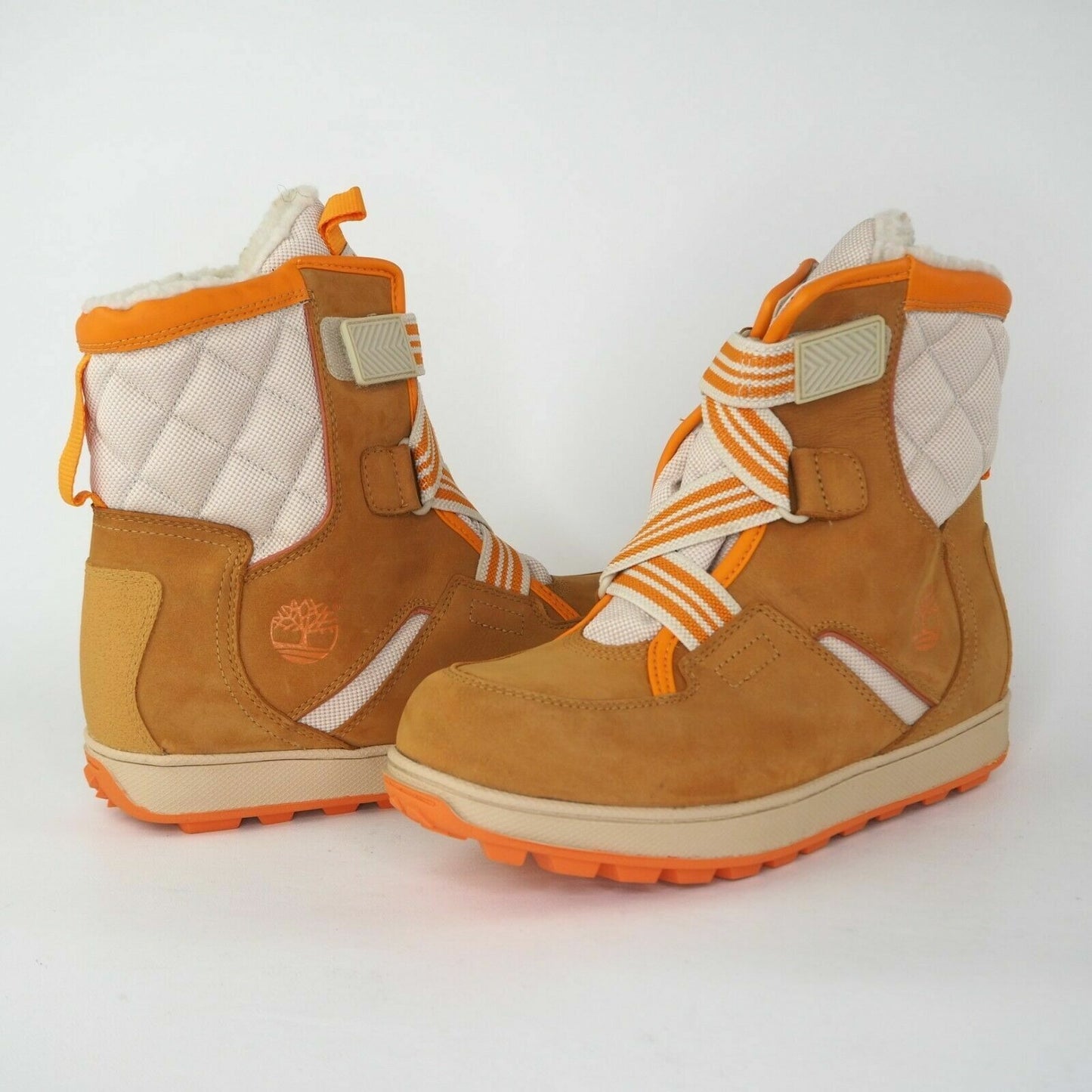 Timberland Snow Stomper XTRM Boys Boots 36949 Outdoors Wheat Leather Hiking Sz 6