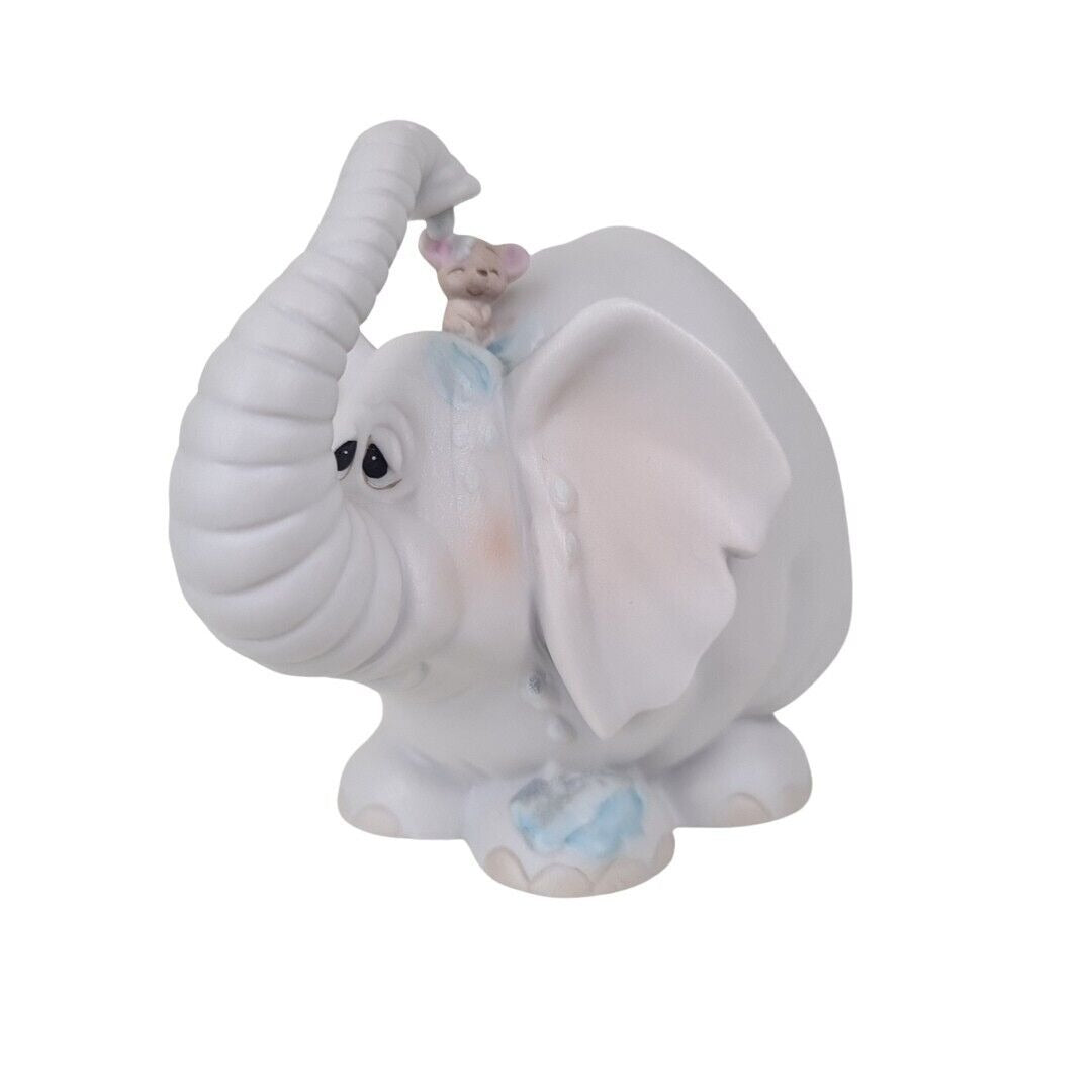 Precious Moments 105945 Showers Of Blessings Elephant Mouse Porcelain Figure