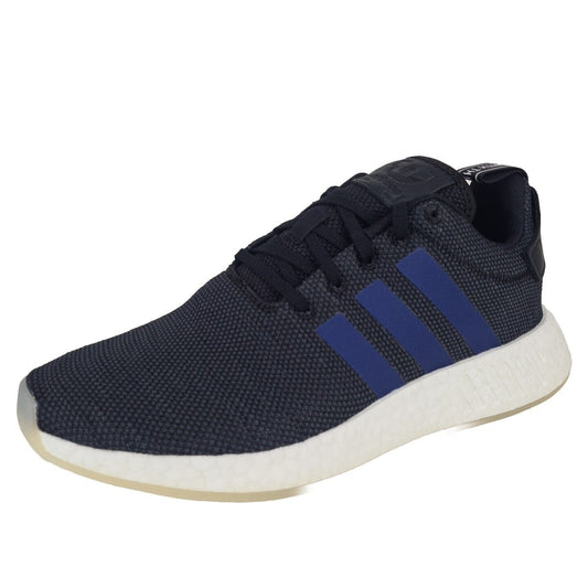 Adidas NMD R2 CQ2008 Black And Blue Womens Running Sneakers Shoes Size 8.5