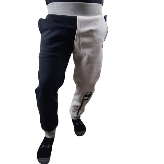 Champion ML0777551114 Men's Reverse Weave Joggers Fleece Black White Size M