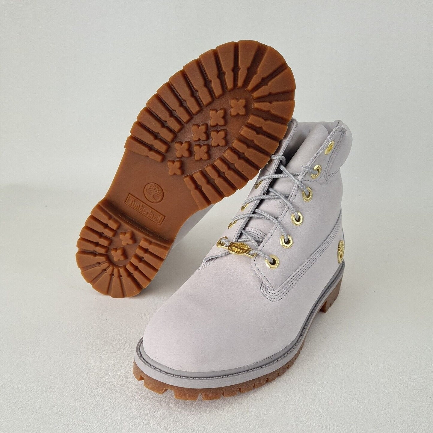 Timberland 6IN PREMIUM Junior Grey 0A43B2 Waterproof Boots Size 6 Y = 7.5 Women