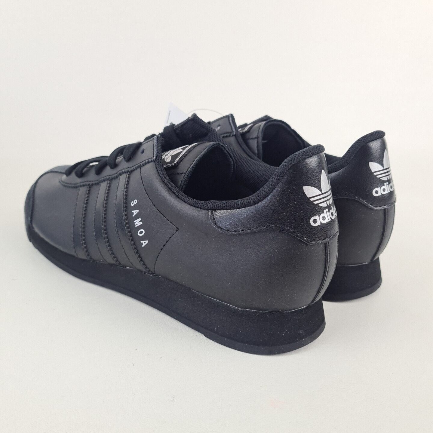 Adidas Samoa J Shoes Black Originals Leather G22610 Casual Size 6 Y = 7.5 Women