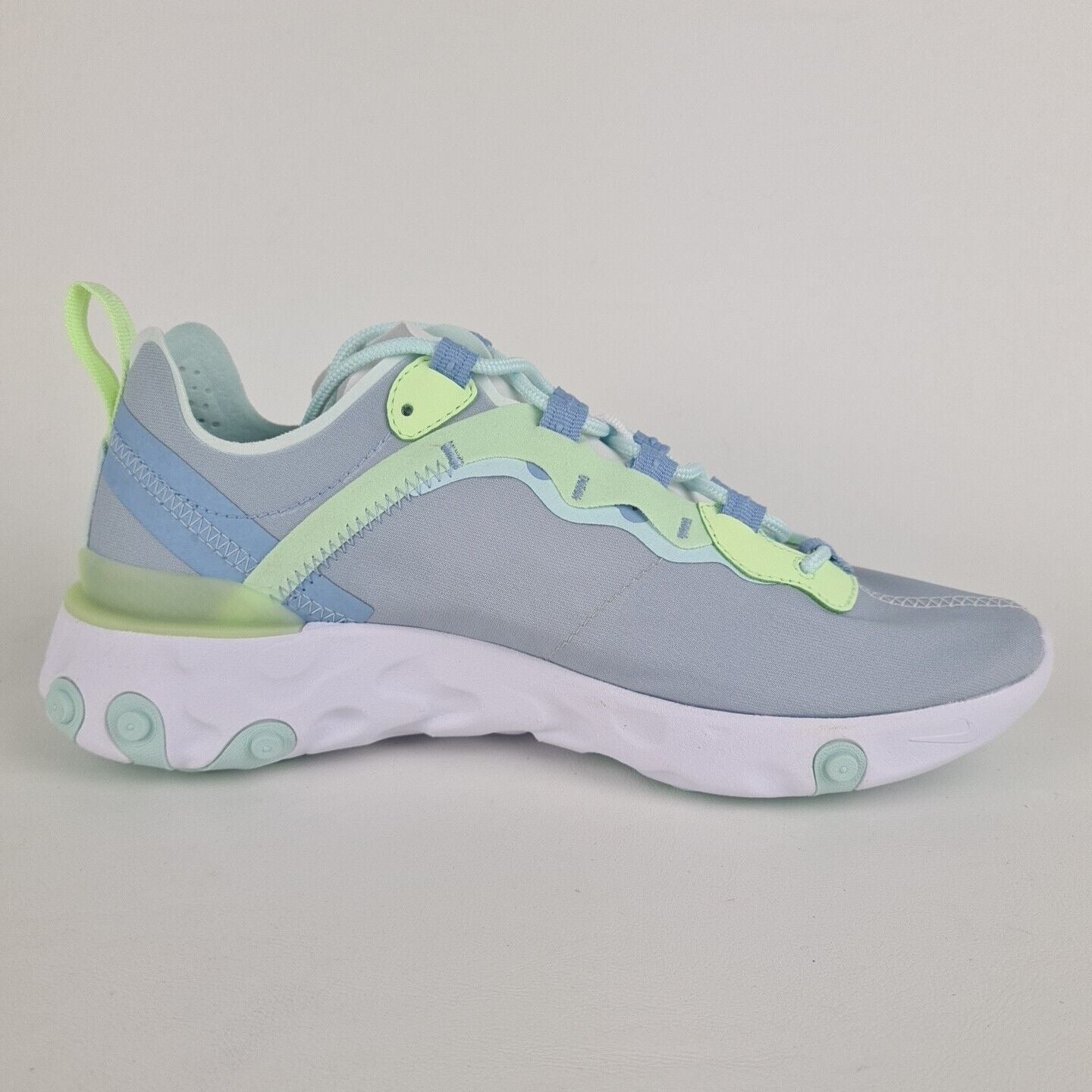 Nike React Element 55 White Grey Sneakers Women Running BQ2728 100 Size 8