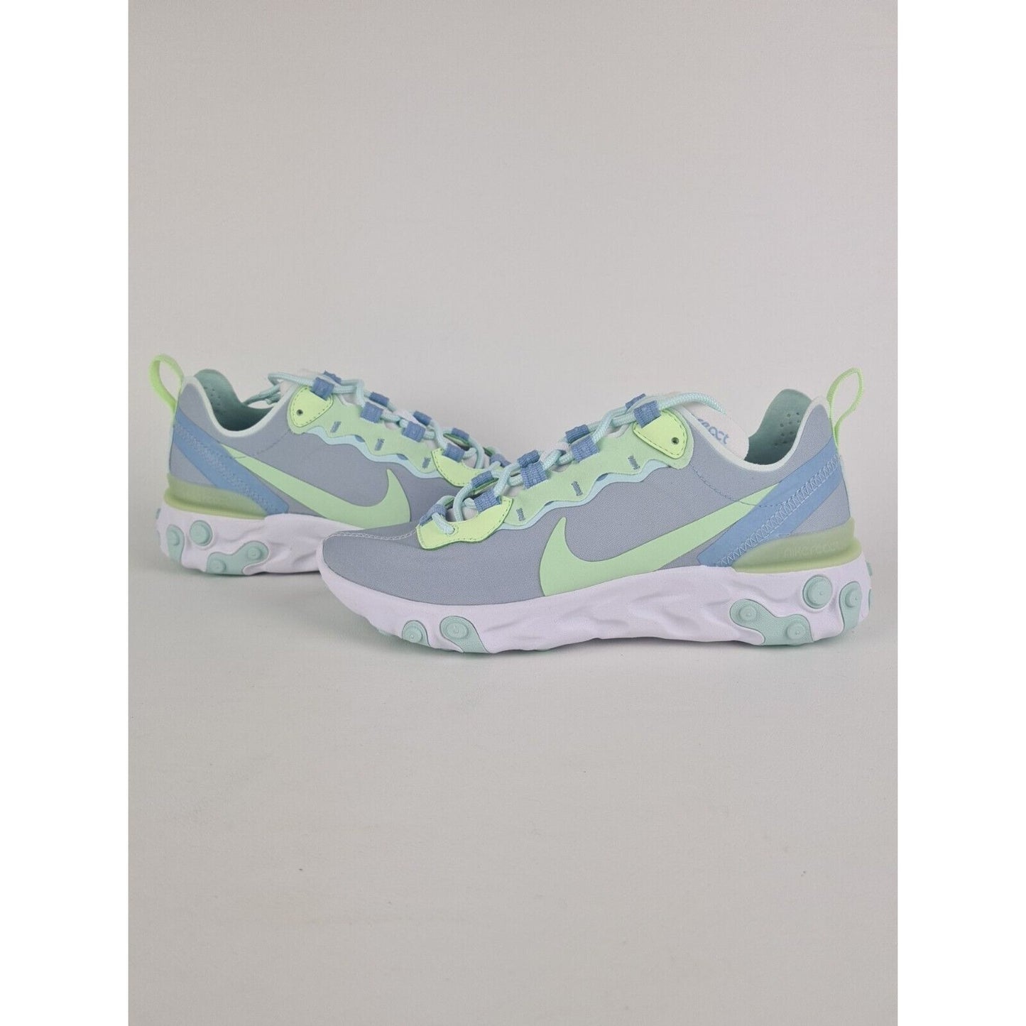 Nike React Element 55 White Grey Sneakers Women Running BQ2728 100 Size 8