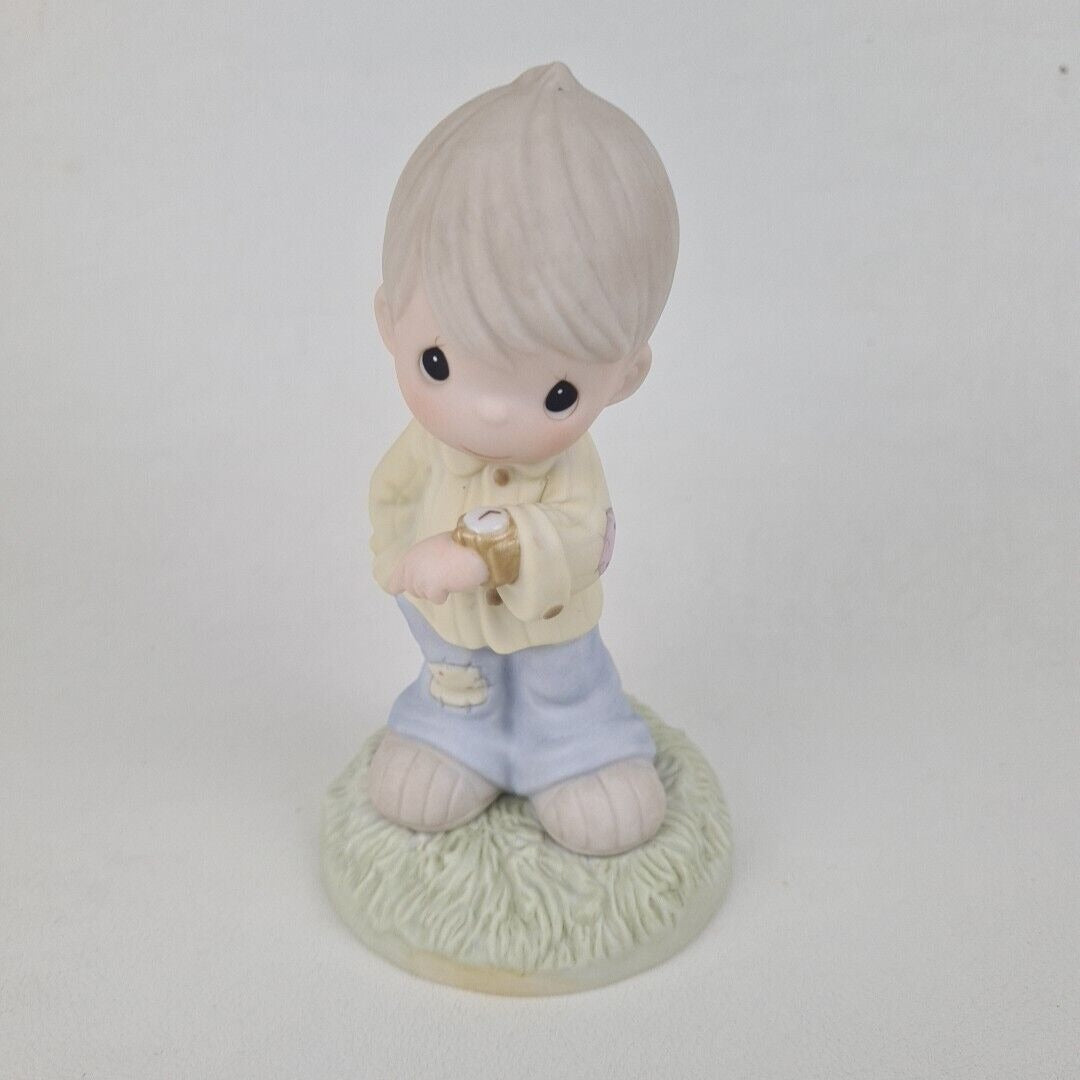 Precious Moments 325279 Wait Patiently On The Lord Porcelain Figurine Vintage