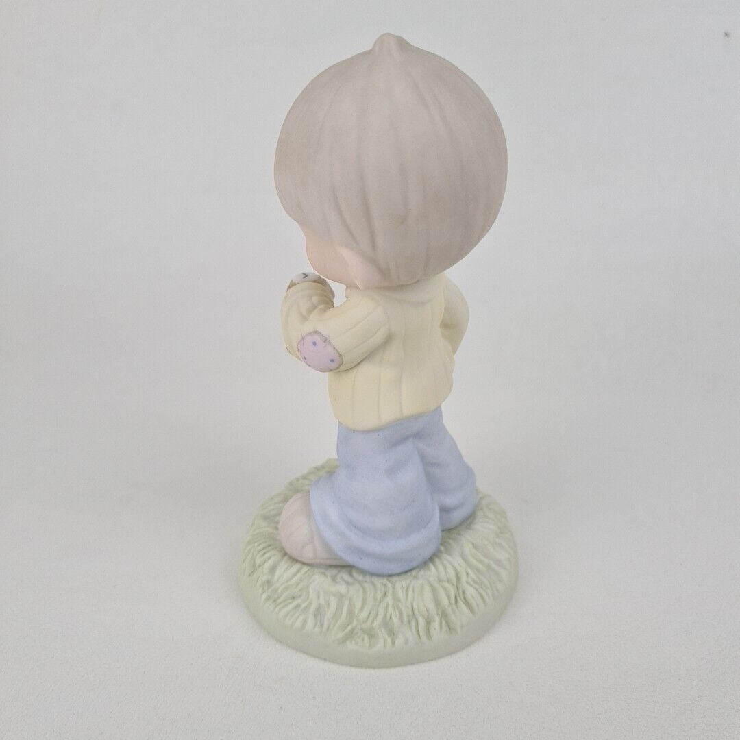 Precious Moments 325279 Wait Patiently On The Lord Porcelain Figurine Vintage