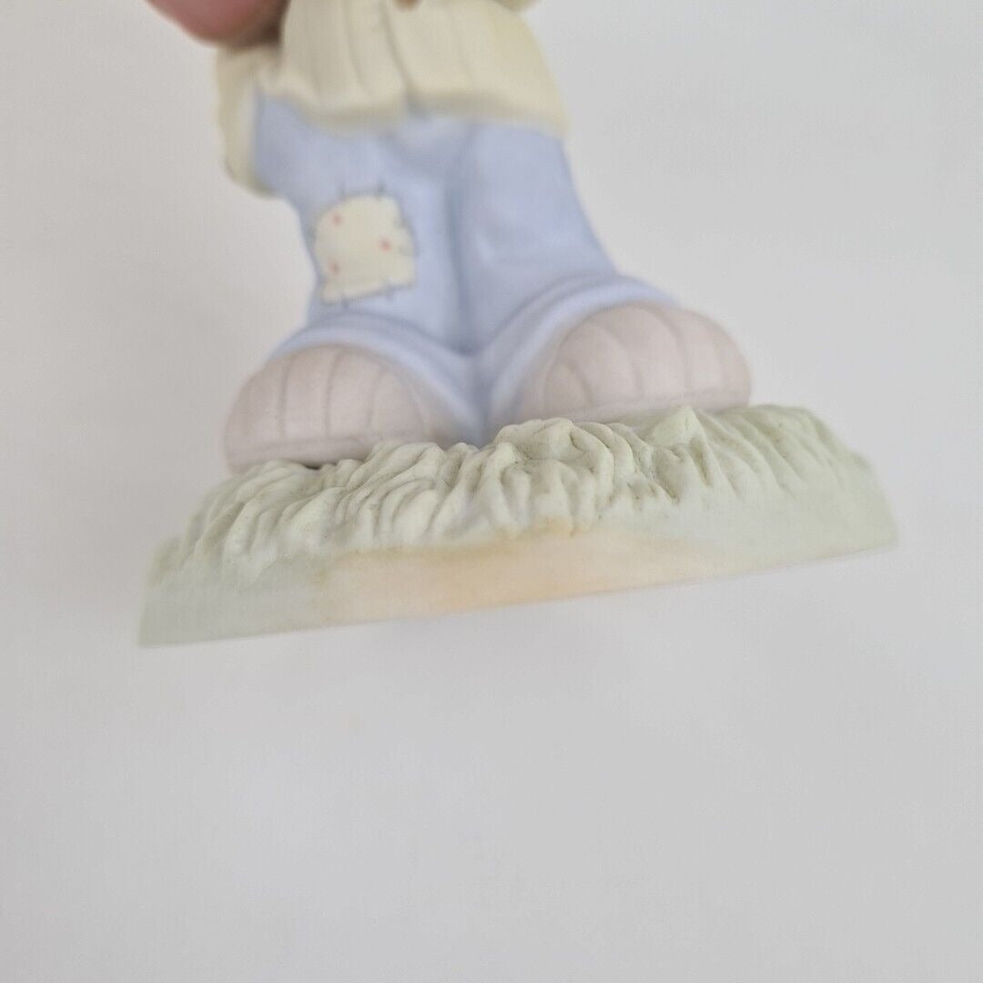 Precious Moments 325279 Wait Patiently On The Lord Porcelain Figurine Vintage