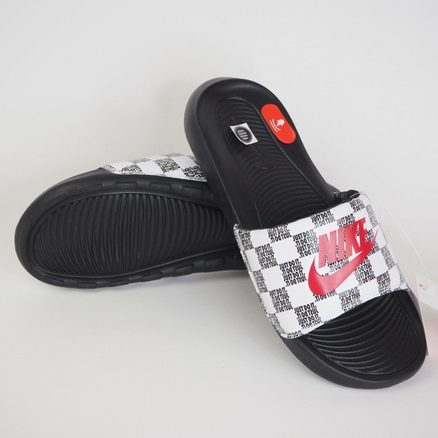 Nike Victori One Sports Slide Print White Black CN9678 102 Beach Sandals Size 7