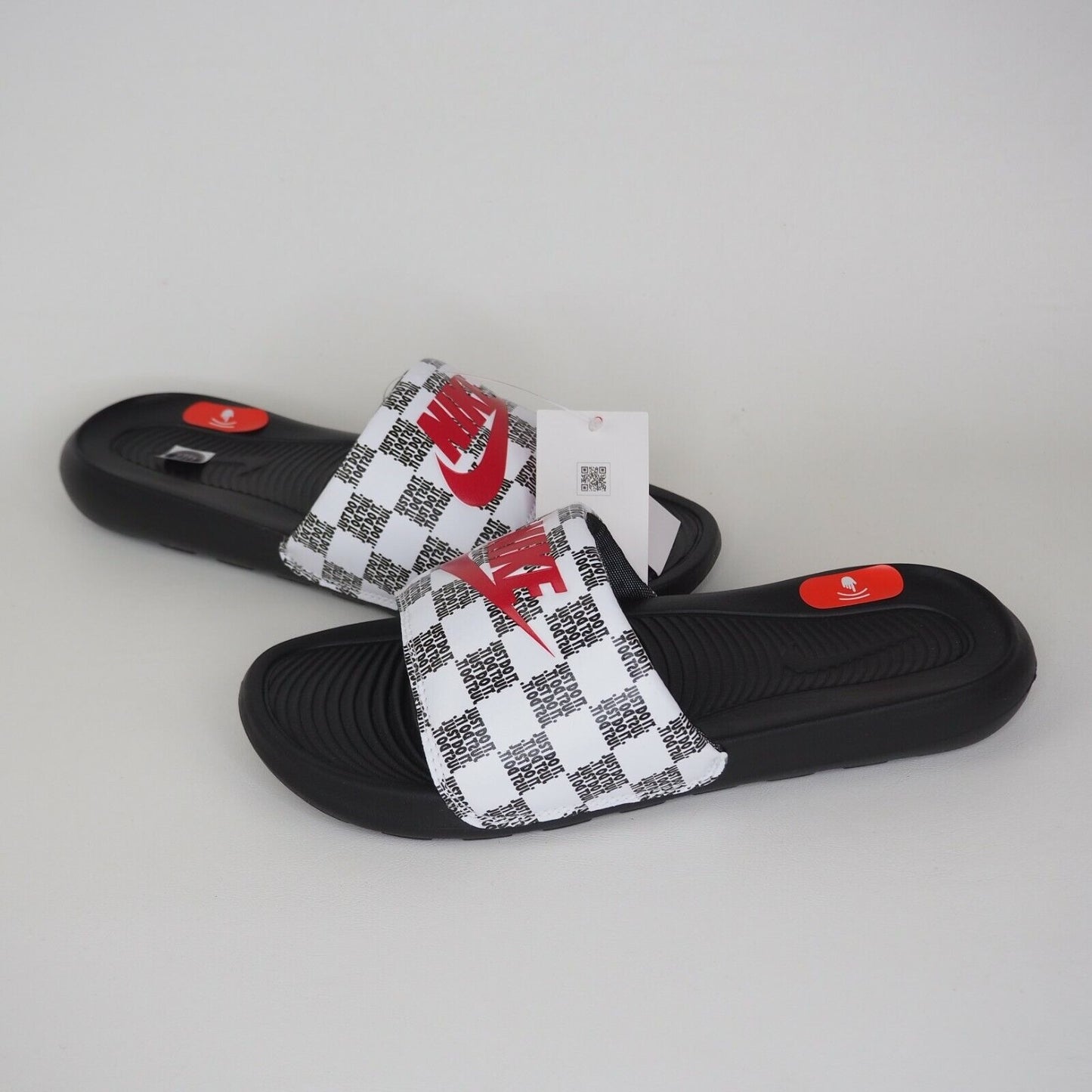 Nike Victori One Sports Slide Print White Black CN9678 102 Beach Sandals Size 7