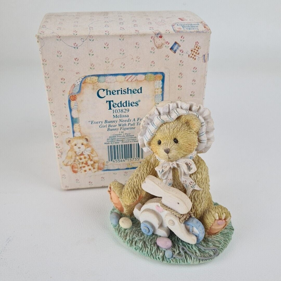 Cherished Teddies 103829 Melissa "Every Bunny Needs A Friend!" 1994 Figurine