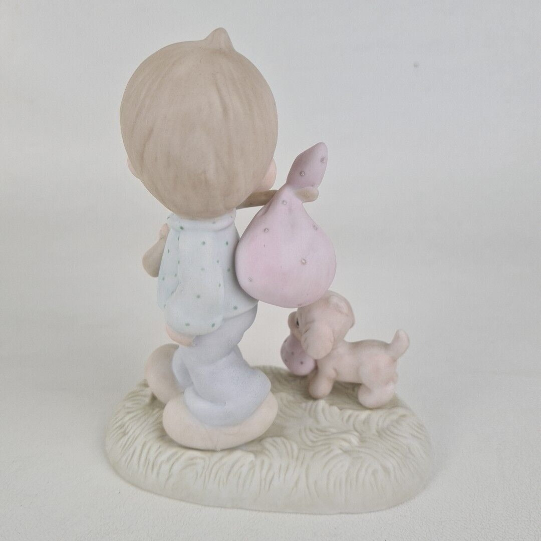 Precious Moments E-0525 You Can’t Run Away From God Porcelain Figurine Vntg