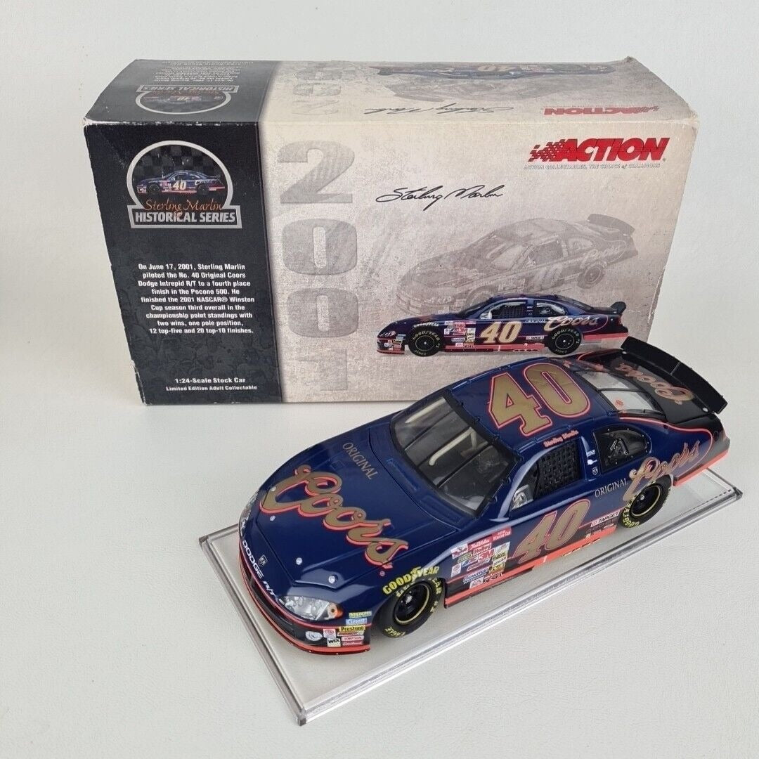 STERLING MARLIN #40 Coors Original HISTORICAL SERIES 2001 Intrepid 1:24 ACTION