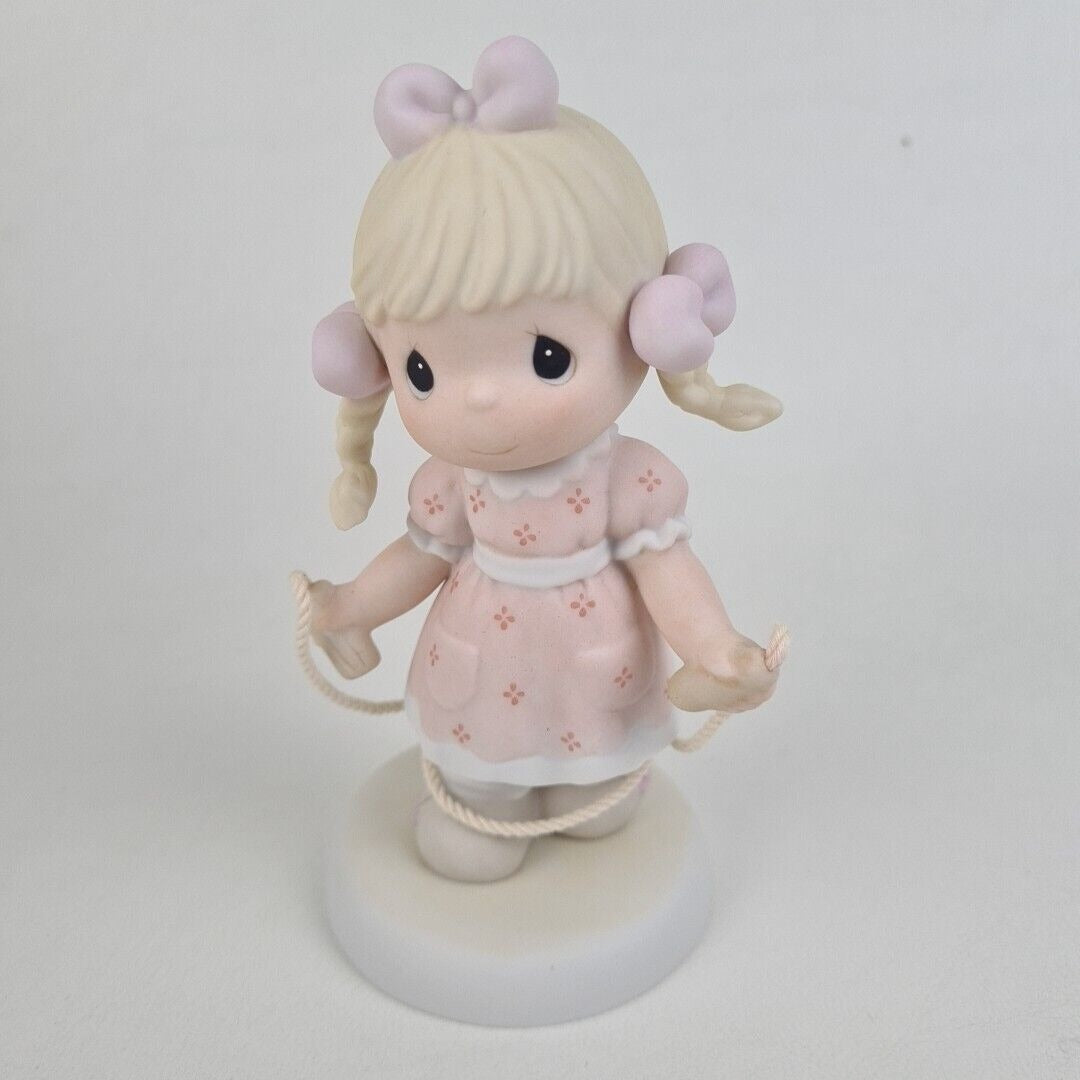 Precious Moments PM991 Jumping For Joy Porcelain Figurine Members Only Vintage