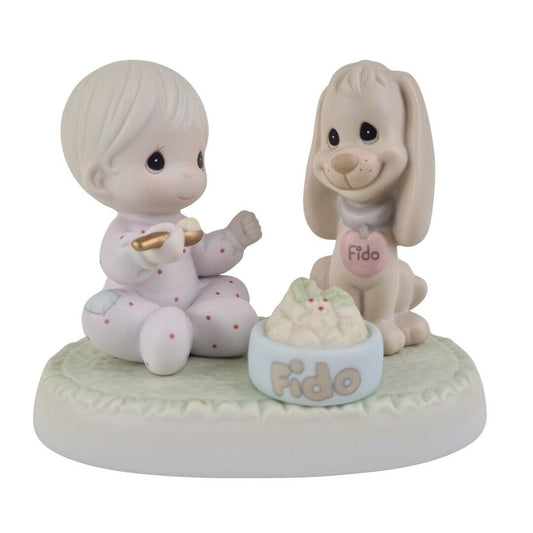 Precious Moments 531944 Sharing Our Christmas Together Fido Porcelain Figure