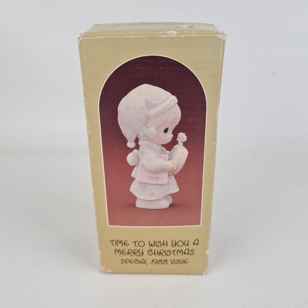 Precious Moments 115339 TIME TO WISH YOU A MERRY CHRISTMAS Special Figurine