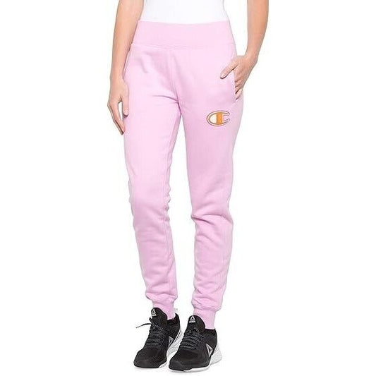 Champion Y08081 Women Pink Reverse Weave Fleece Joggers Sweatpants Size L