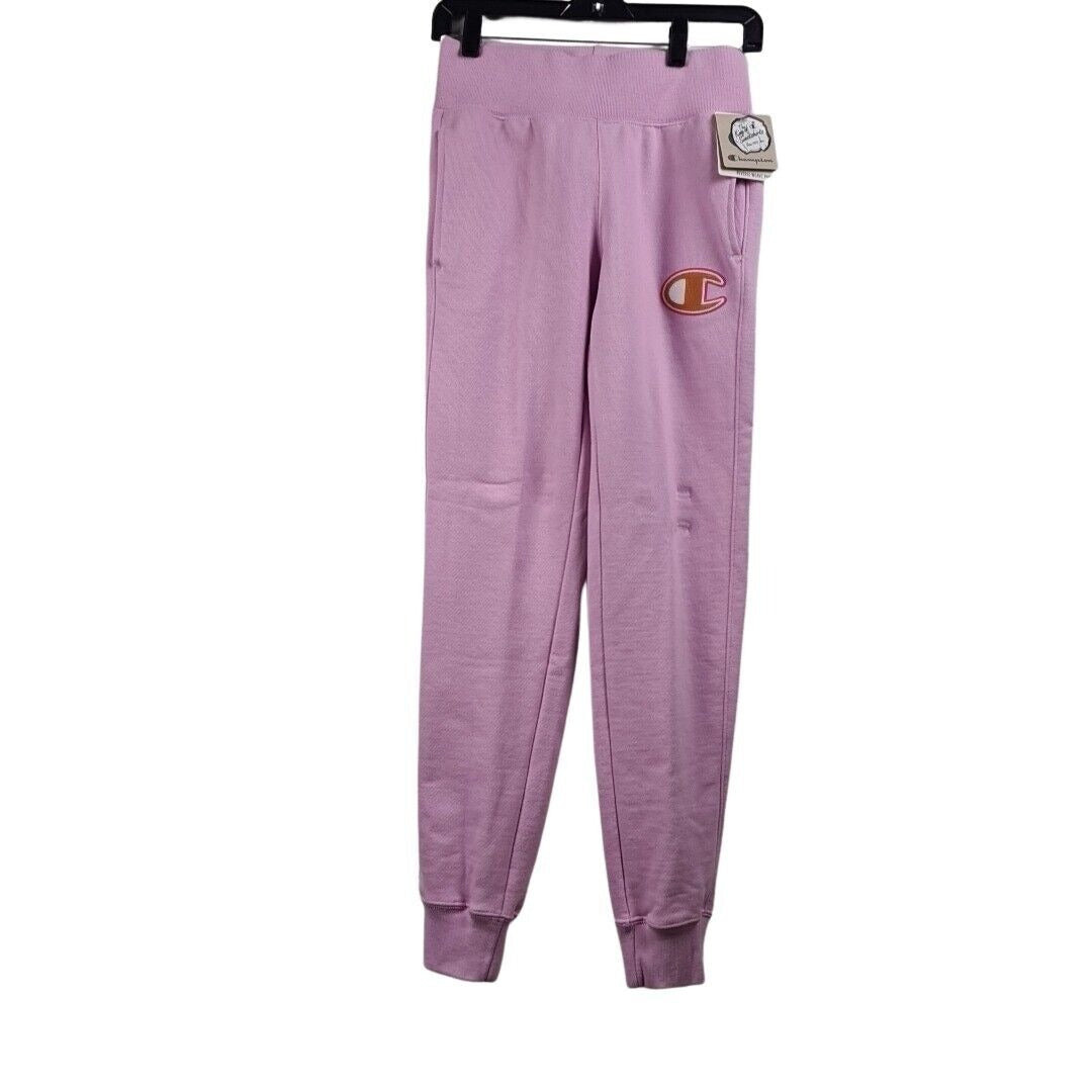 Champion Y08081 Women Pink Reverse Weave Fleece Joggers Sweatpants Size L