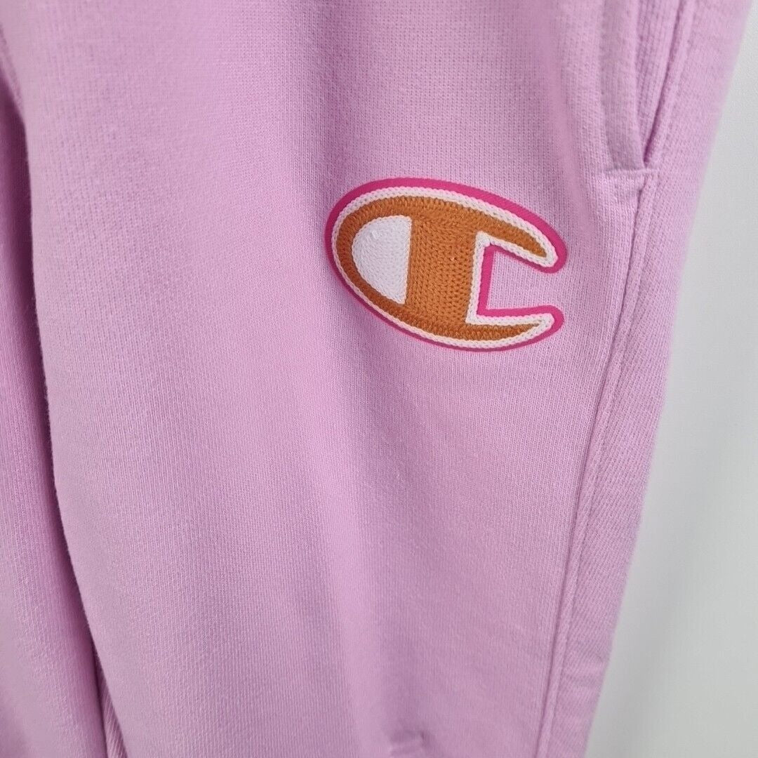 Champion Y08081 Women Pink Reverse Weave Fleece Joggers Sweatpants Size L