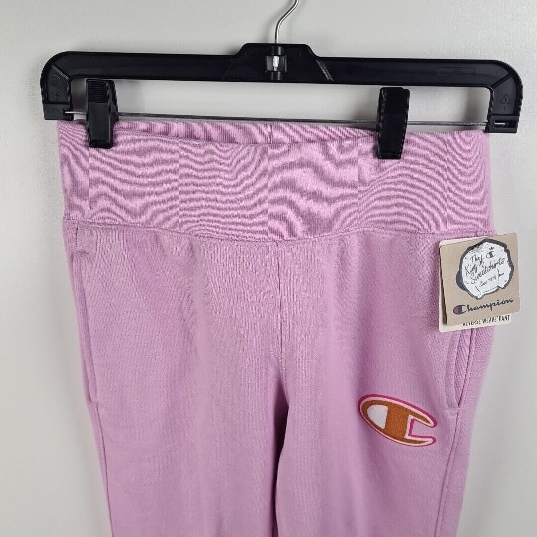 Champion Y08081 Women Pink Reverse Weave Fleece Joggers Sweatpants Size L