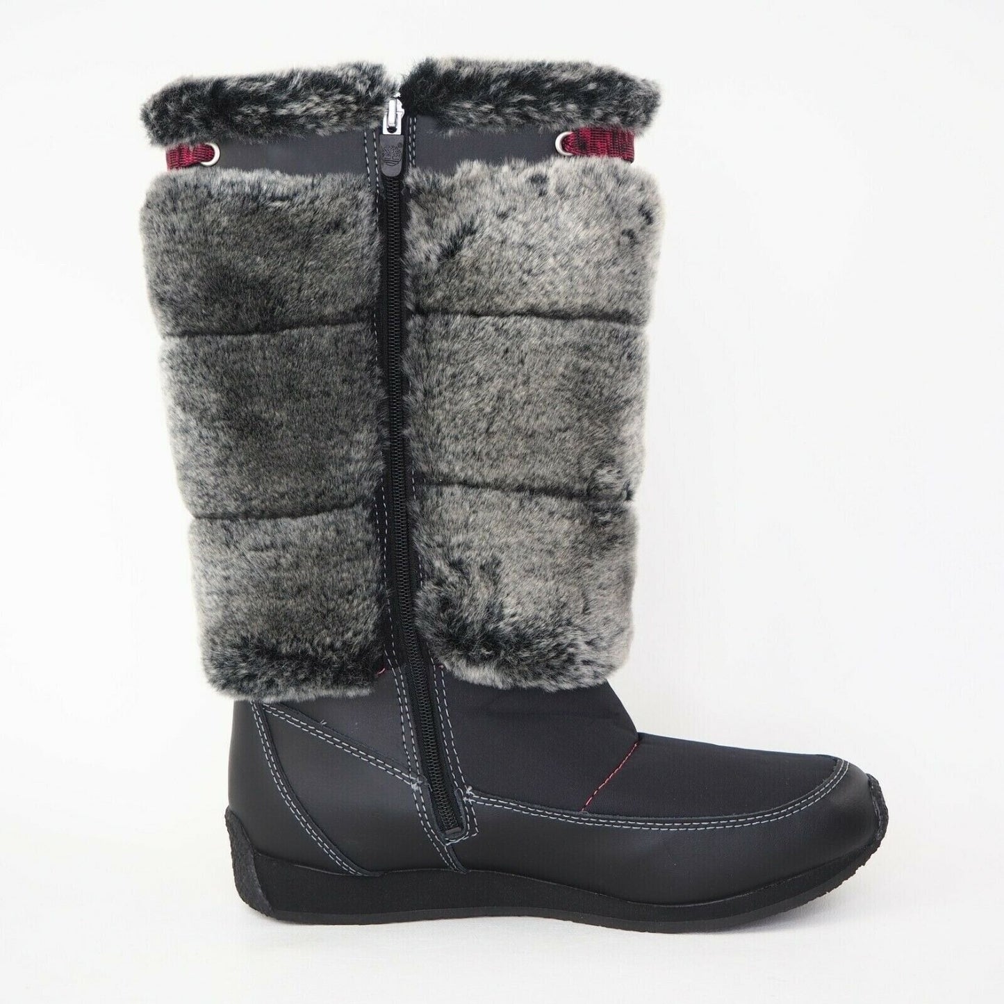 TIMBERLAND Winterberry Tall Fur Boot Black Suede 59994 Sz Girls 5.5 Y = 7 Wmns