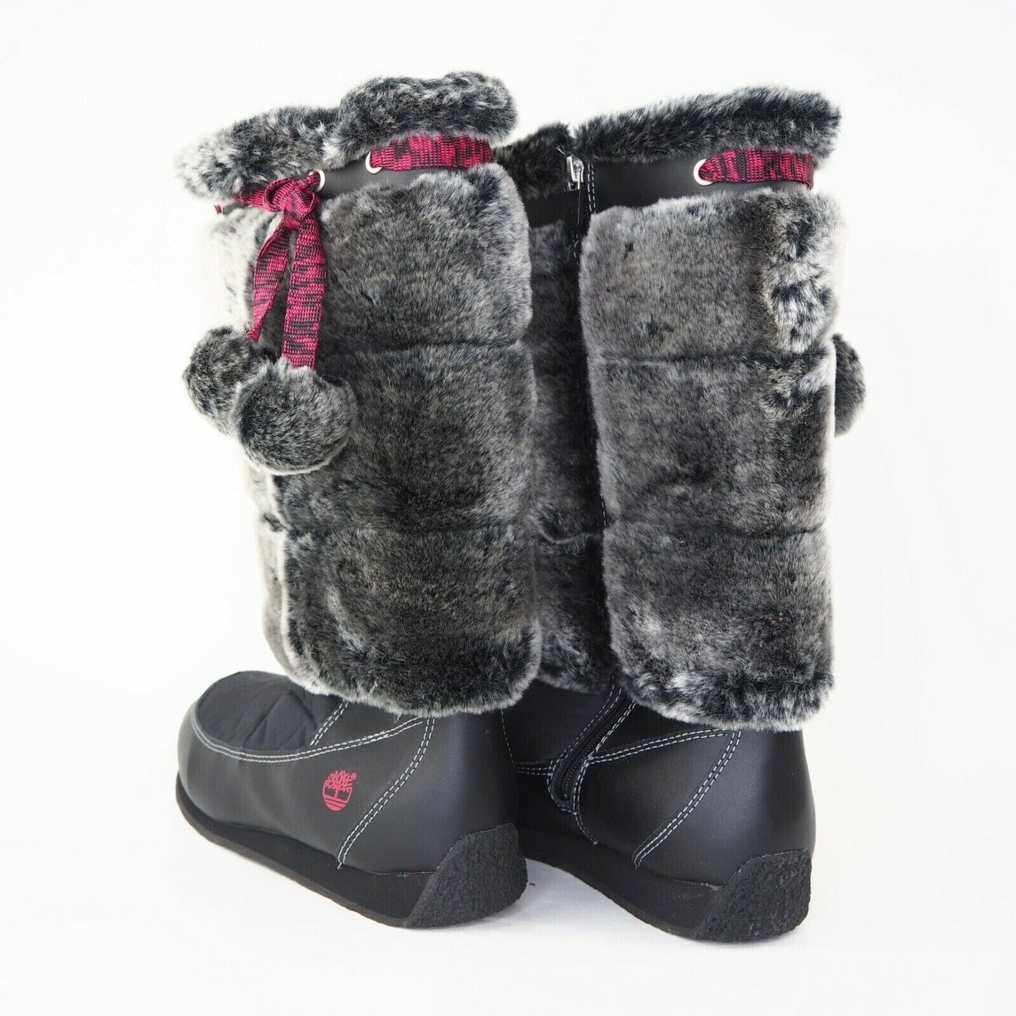 TIMBERLAND Winterberry Tall Fur Boot Black Suede 59994 Sz Girls 5.5 Y = 7 Wmns