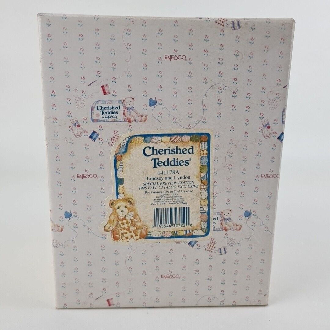 Cherished Teddies 141178A Lindsey And Lyndon Special Preview 1996 Exclusive