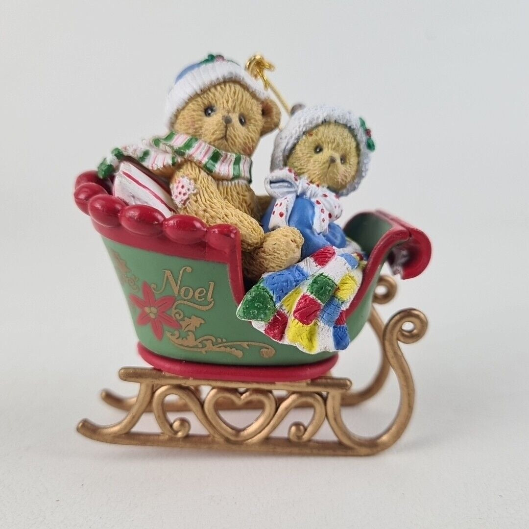 Cherished Teddies 406635 Sled Noel Christmas Priscilla Ornament Vintage 1998