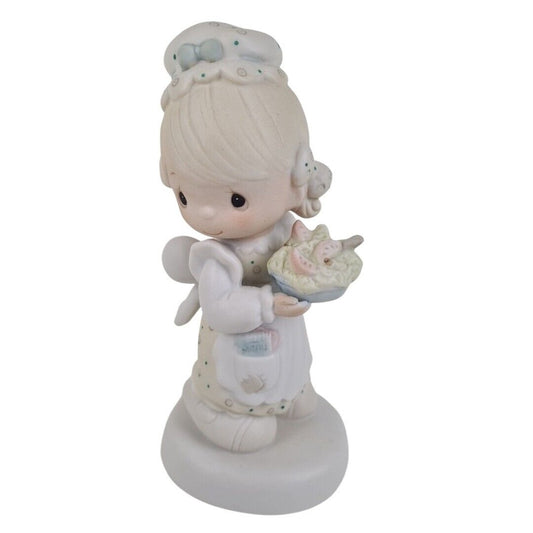 Precious Moments E-7157 THERE IS JOY IN SERVING JESUS Waitress Food Figurine