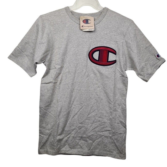 Champion Y07981 Heritage Short Sleeve Men Tee Shirts Grey Logo Casual Size 3XL