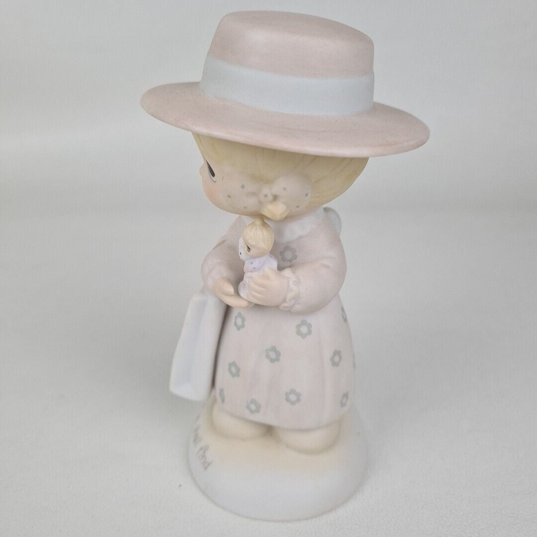 Precious Moments E-0005 Girl Seek And Ye Shall Find 1984 Porcelain Figurine