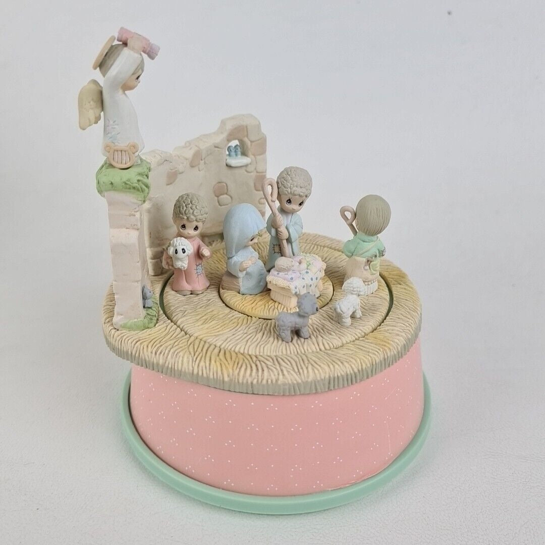 Precious Moments 566470 Come Let Us Adore Him Nativity Musical Box Figure