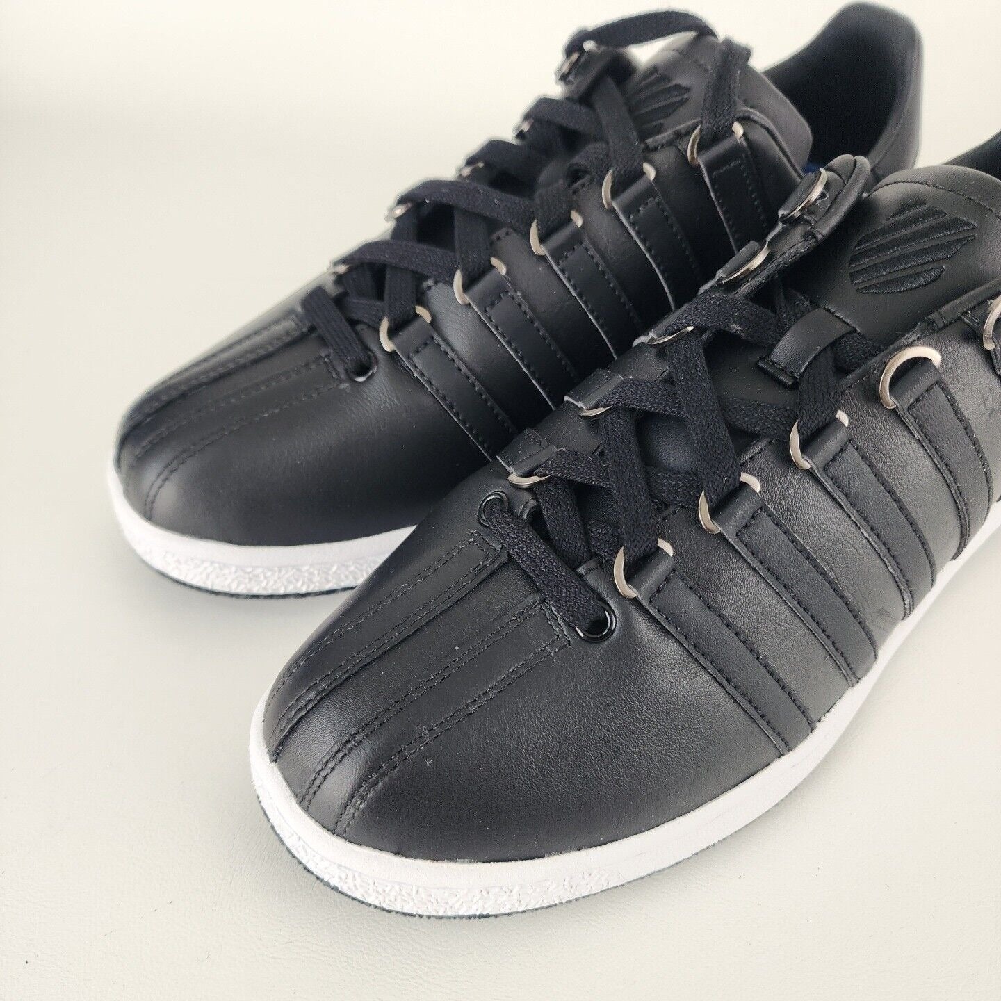 K-Swiss Classics VN 03343002 Men Shoes Sneakers Leather Athletic Black Size 10