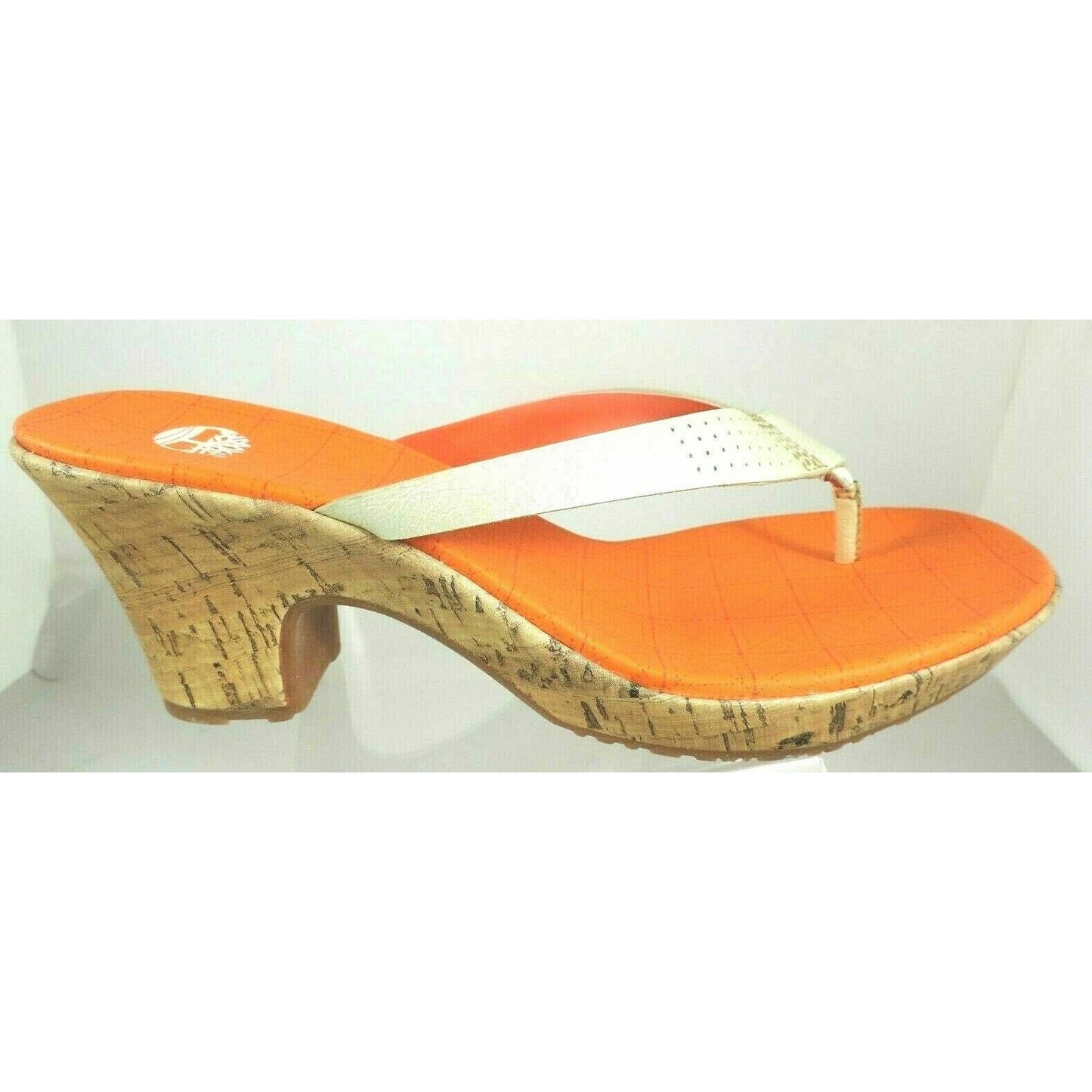 Timberland Kickin Up Womens Sandals Archwedge Thong Orange 92392 Casual  SZ 8