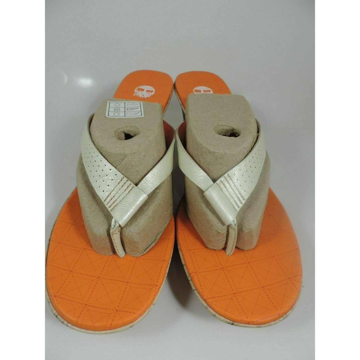 Timberland Kickin Up Womens Sandals Archwedge Thong Orange 92392 Casual  SZ 8