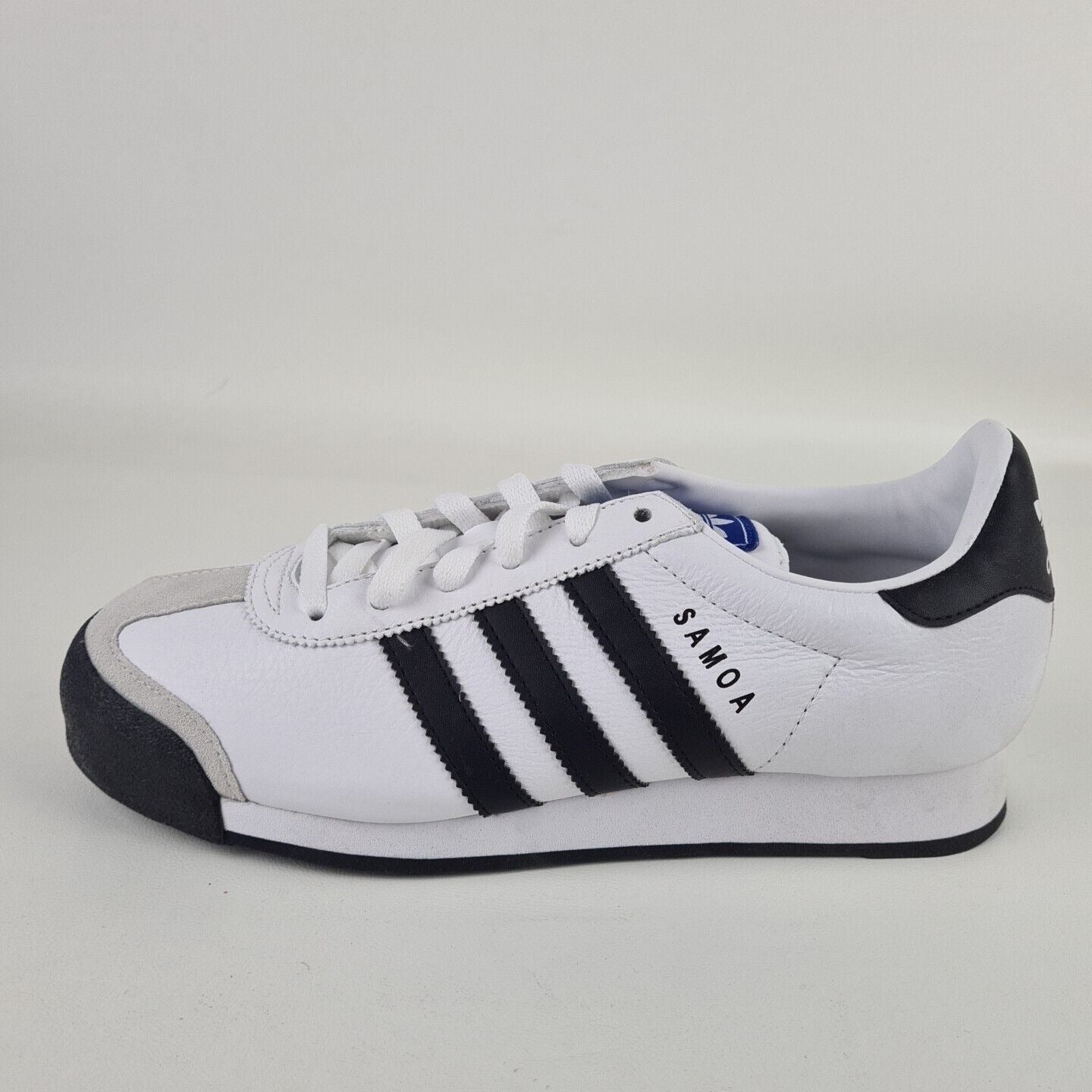 adidas Originals SAMOA Lea White Blk 675033 Mens Shoes Lthr Sneakers Size 7.5