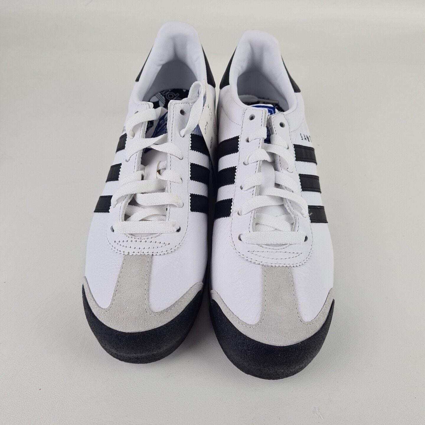 adidas Originals SAMOA Lea White Blk 675033 Mens Shoes Lthr Sneakers Size 7.5