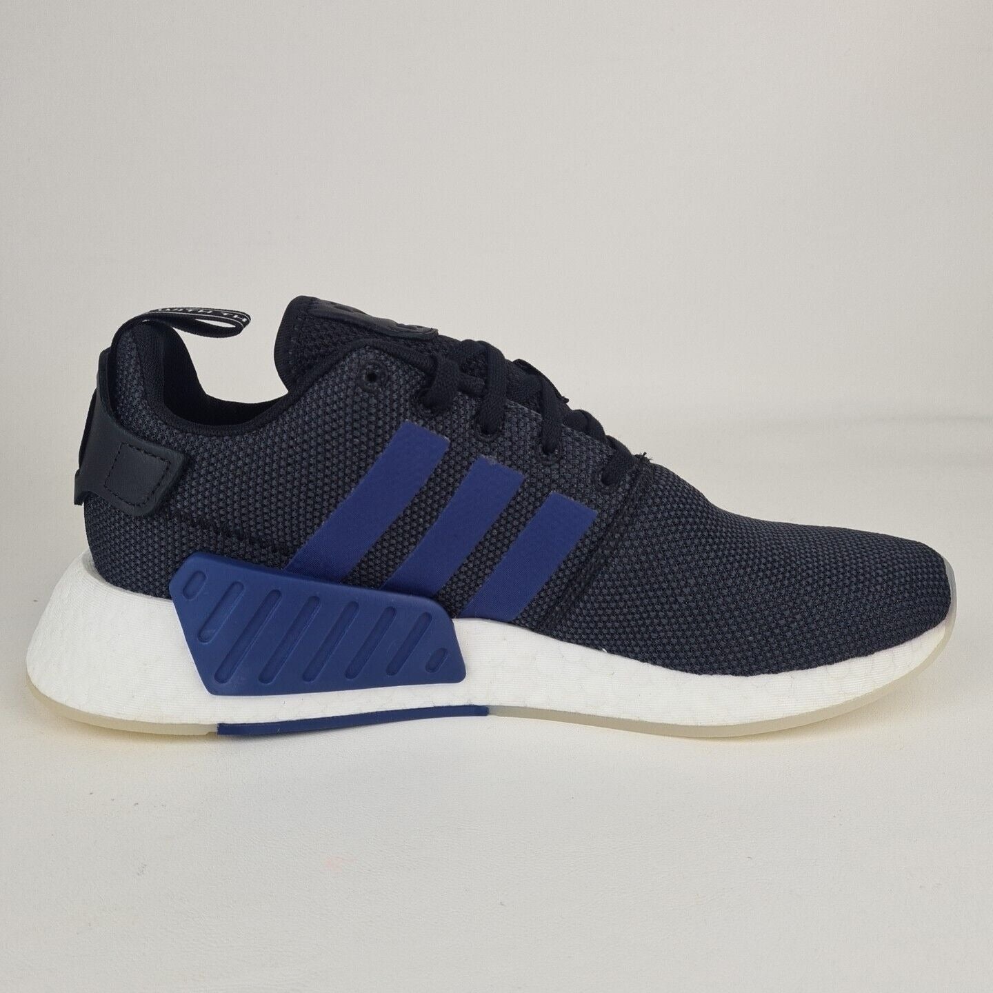 Adidas NMD R2 CQ2008 Black And Blue Womens Running Sneakers Shoes Size 10