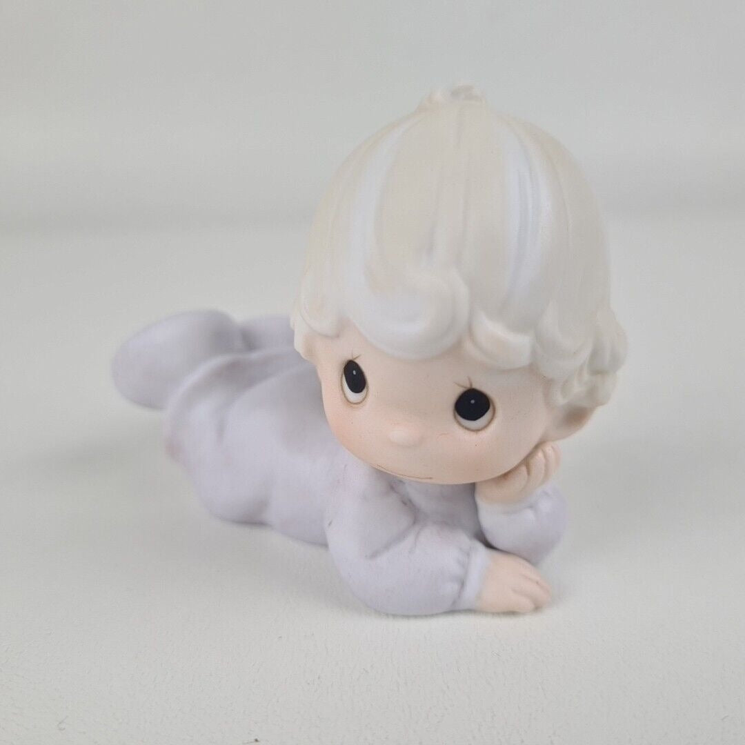 Precious Moments Baby Laying Down E-2852/F Collectible Porcelain Figurine