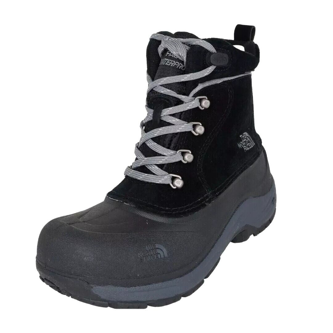 The North Face B CHILKATS LACE Boy Boots Winter Black Waterproof AX0YKZ2 Size 10