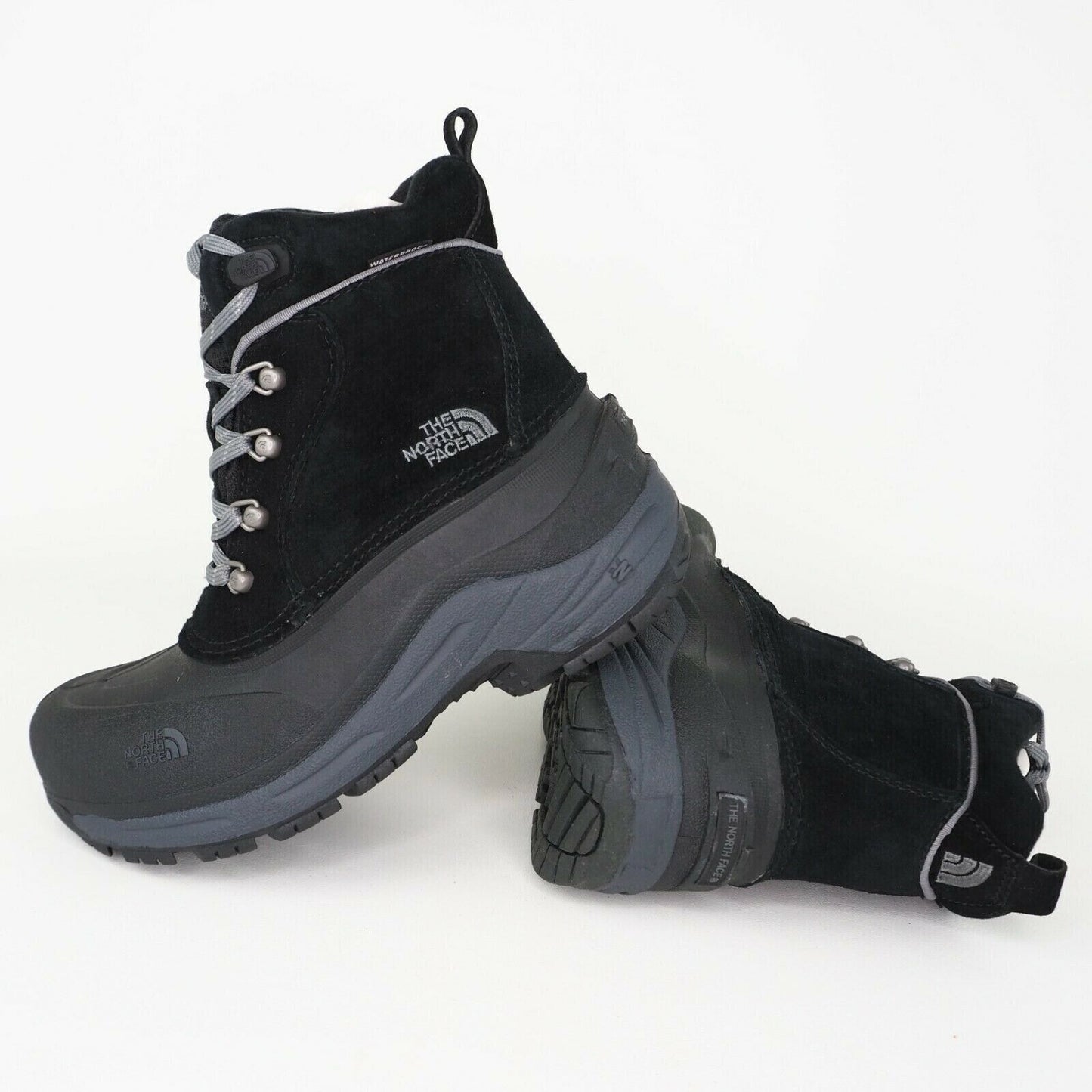 The North Face B CHILKATS LACE Boy Boots Winter Black Waterproof AX0YKZ2 Size 10