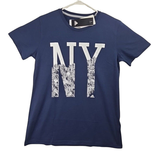 adidas BQ3699 Women's City Graphic Tee New York Navy T-Shirt Casual Size XS