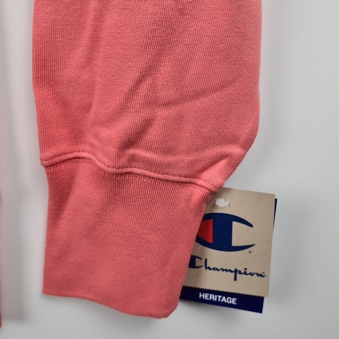 Champion 549724 Life Jersey Hoodie Citrus Pink Men Heavyweight Heritag SZ 2XL