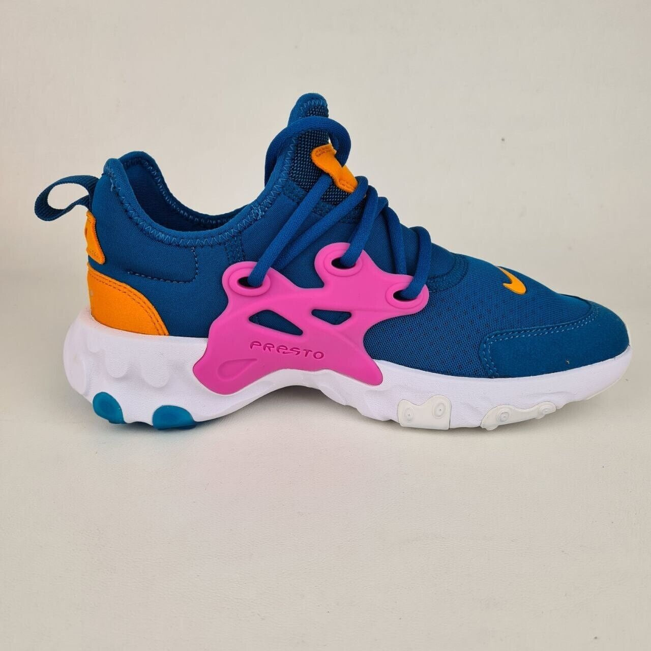 Nike React Presto GS Womens Shoes BQ4002 300 Running Athletic Blue SZ 5Y = 6.5 W