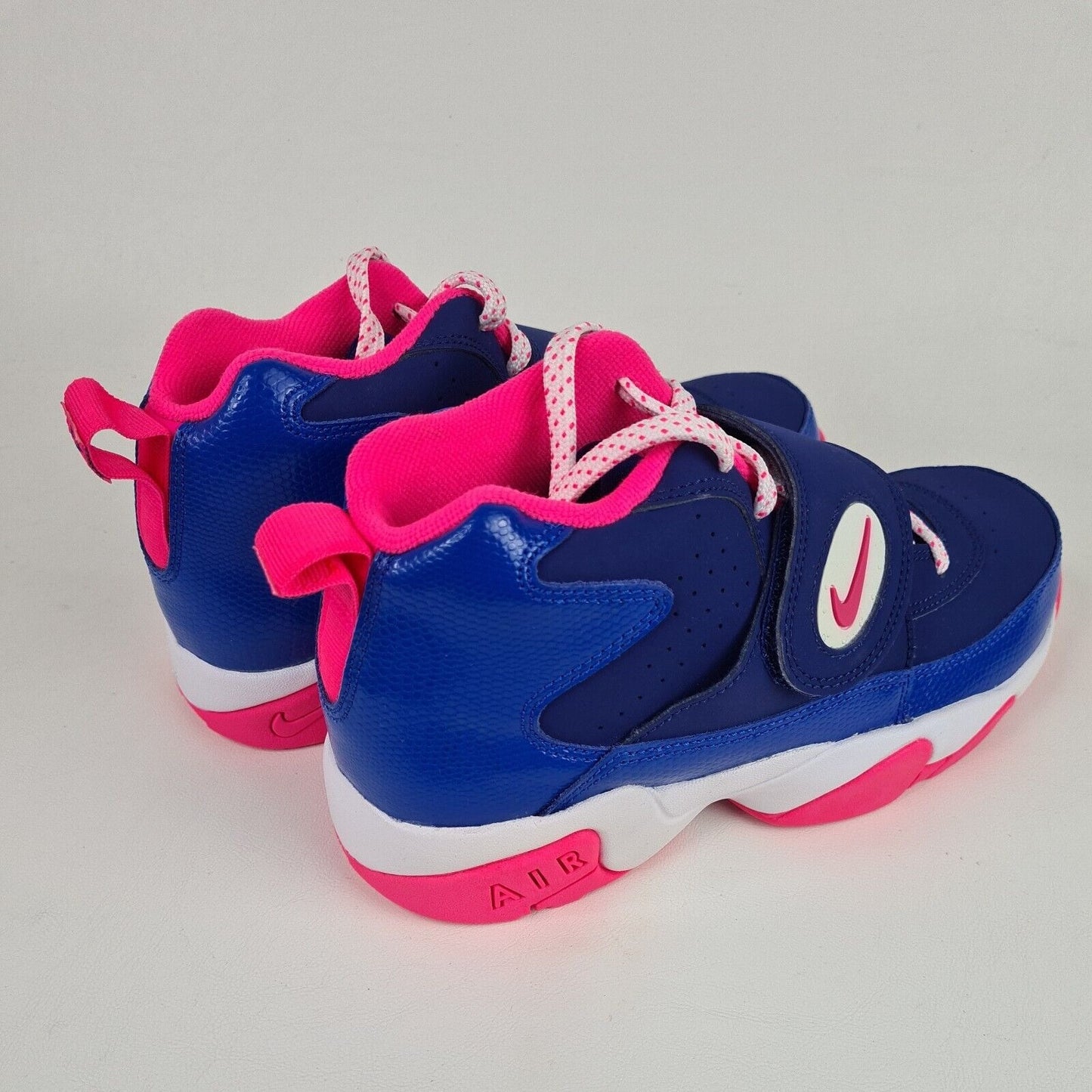 Nike Air Mission Blue Pink Basketball 690911 400 Leather SZ Girls 5 Y= 6.5 Women