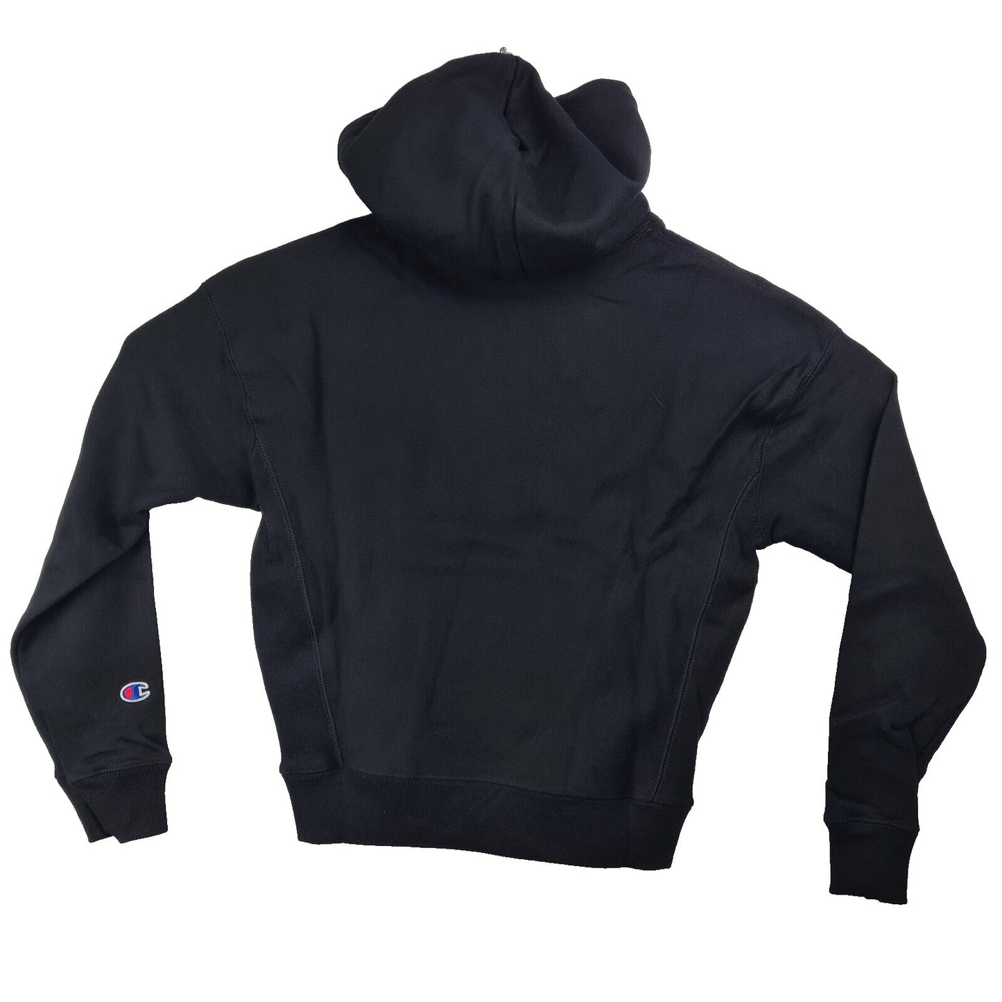 Champion Y08008 003 Women Reverse Weave Fleece Pullover Black Hoodie Size L