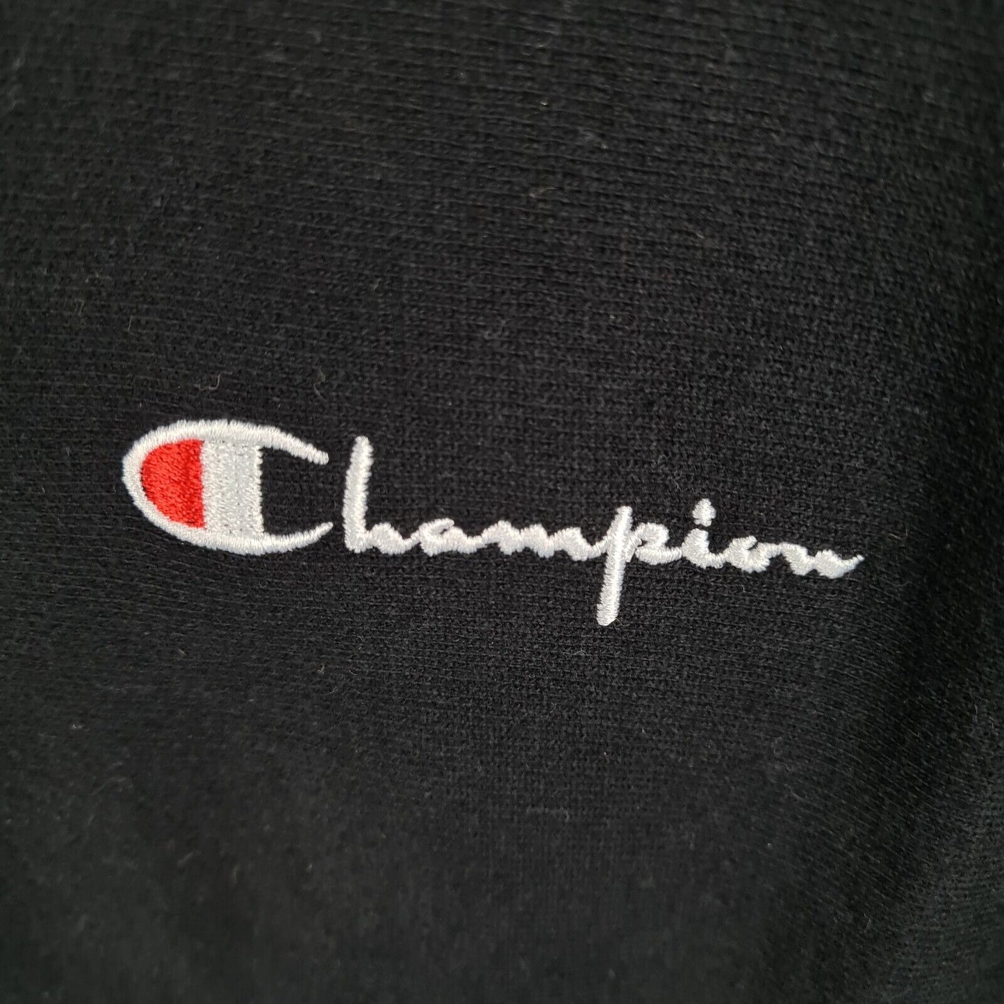 Champion Y08008 003 Women Reverse Weave Fleece Pullover Black Hoodie Size L