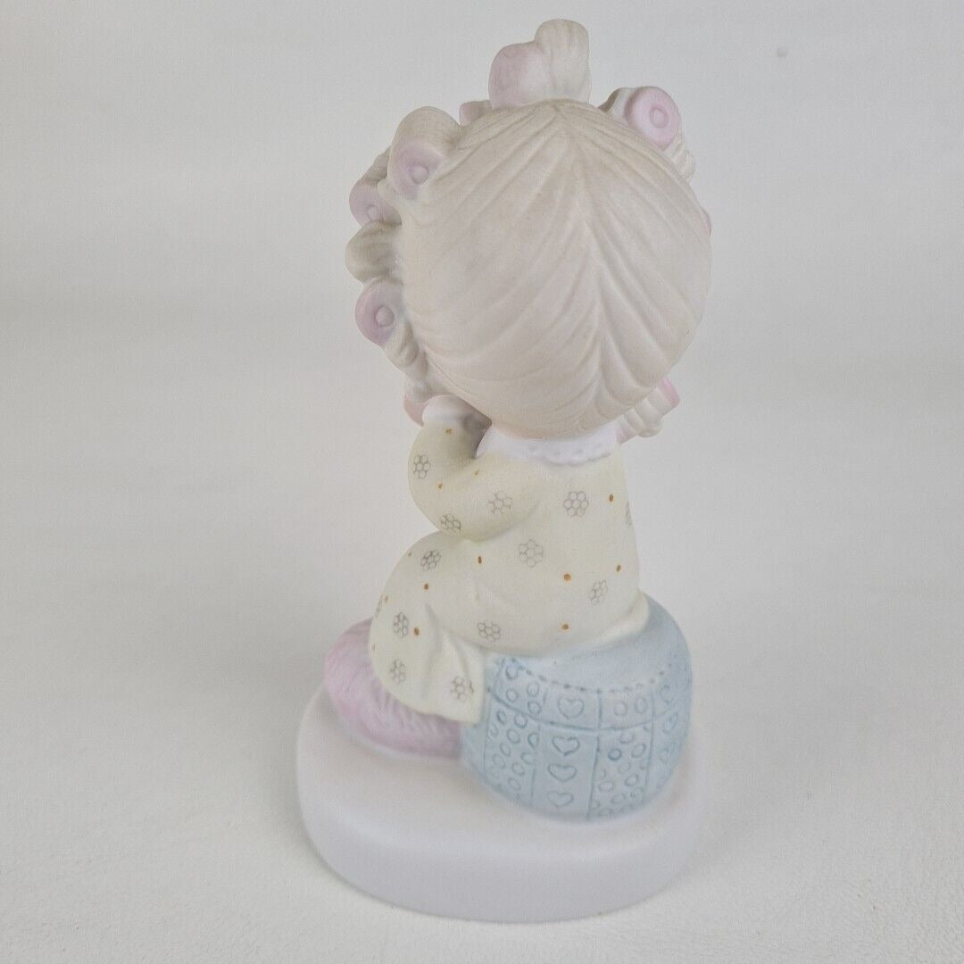 Precious Moments PM-821 Smile,God Loves You Girl Making Up Porcelain Figurine