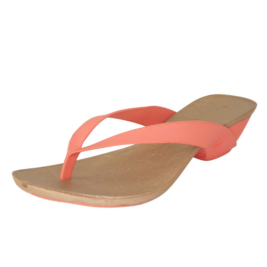 Timberland Flirtatious Thong Women Sandal Orange Rubber Comfort 90379 Size 7